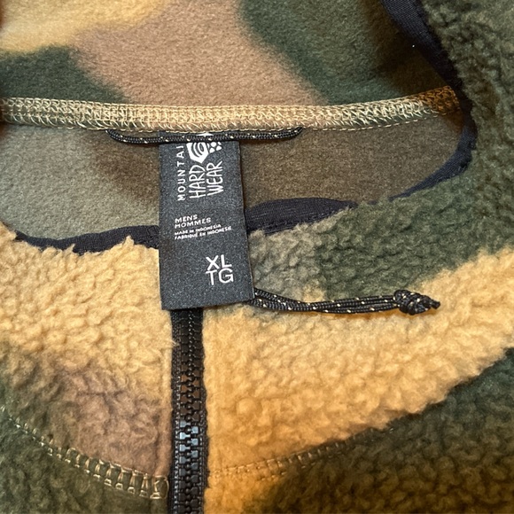 NWT MOUNTAIN HARDWARE MEN’S HiCamp FLEECE PRINTED PULLOVER IN CAMO. Size XL - Picture 7 of 10